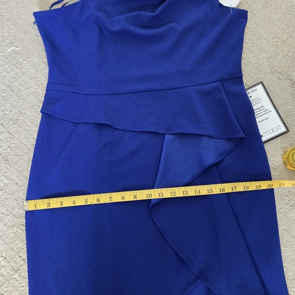 Papell Studio Blue One-Shoulder Dress - Picture 10 of 14